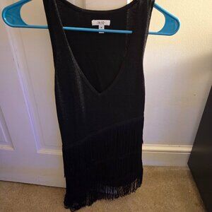 Cache sparkle fringe top